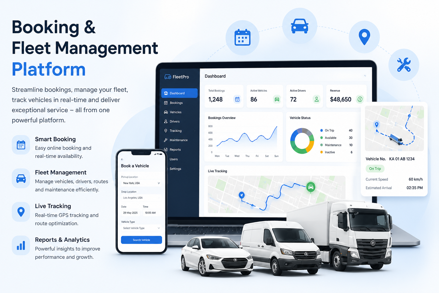 Vehicle Booking & Fleet Management Platform