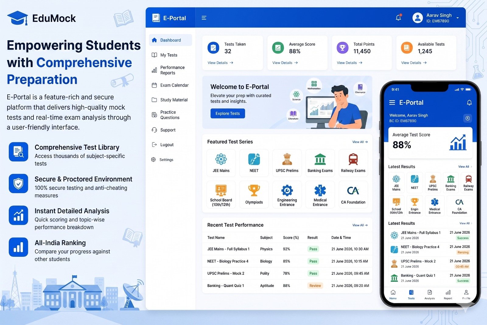 Mock Test & Exam Portal